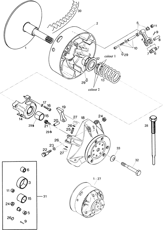 05- drive pulley stx lt