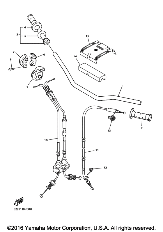 Steering handle & cable