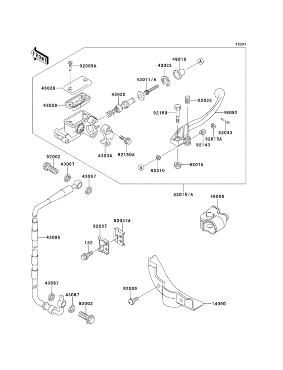 Front master cylinder