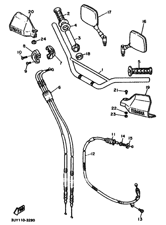 Steering handle & cable
