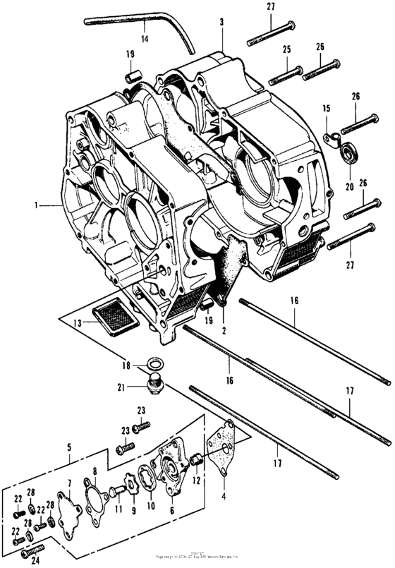 Crankcase + oil pump