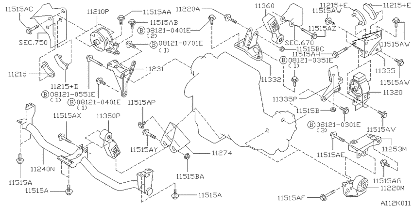 Engine & transmission   mounting