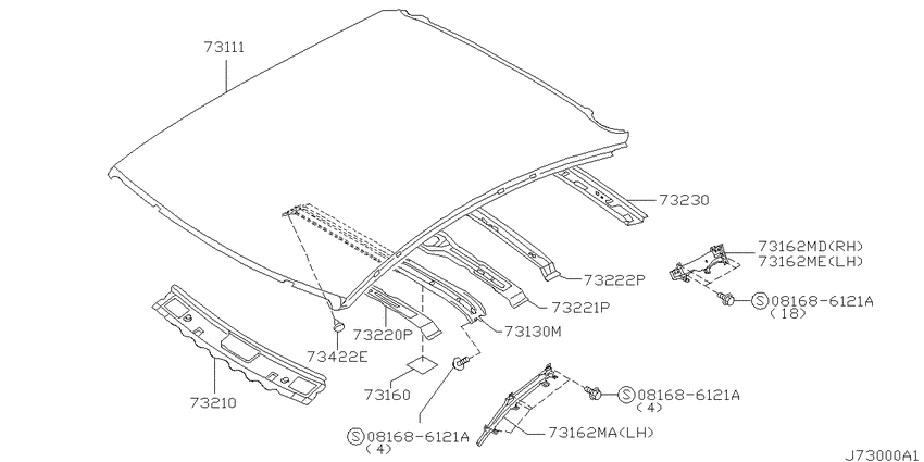 Roof panel & fitting