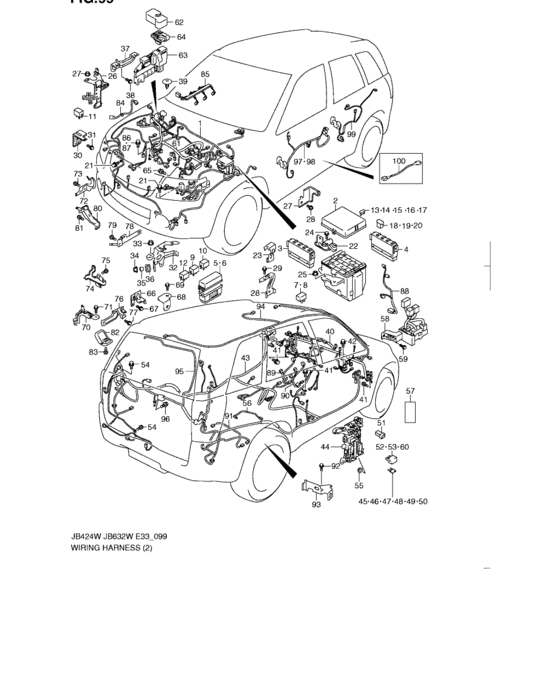Wiring harness for - Suzuki GRAND VITARA JB632W | U.S.A. sales region