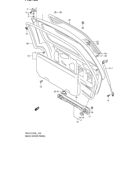 Back door panel