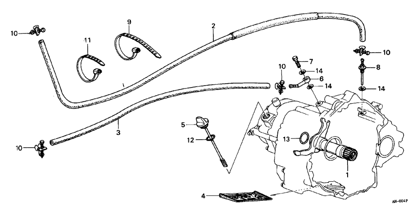 Oil cooler hose/ oil strainer