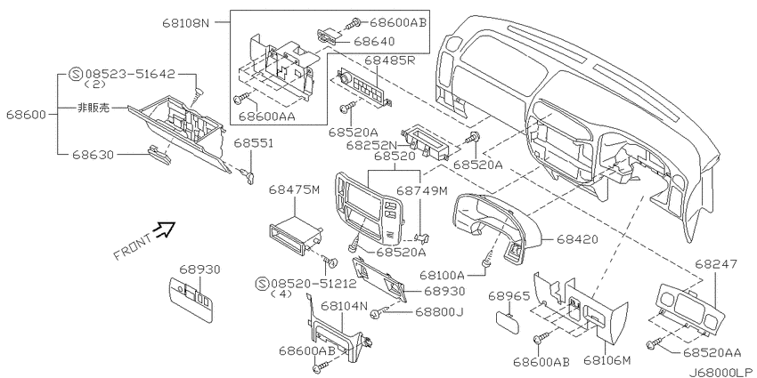 Instrument panel, pad & cluster lid
