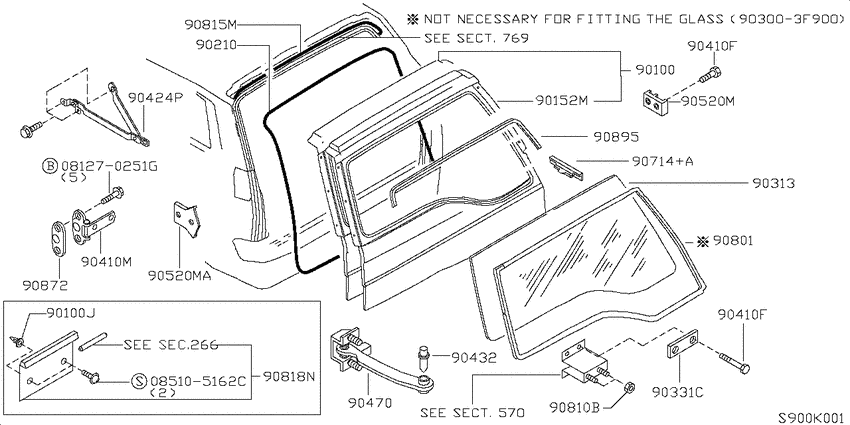 Back door panel & fitting