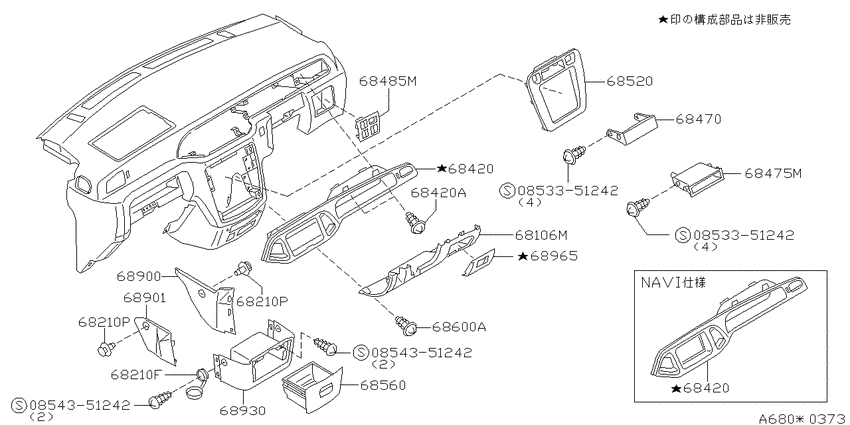 Instrument panel, pad & cluster lid