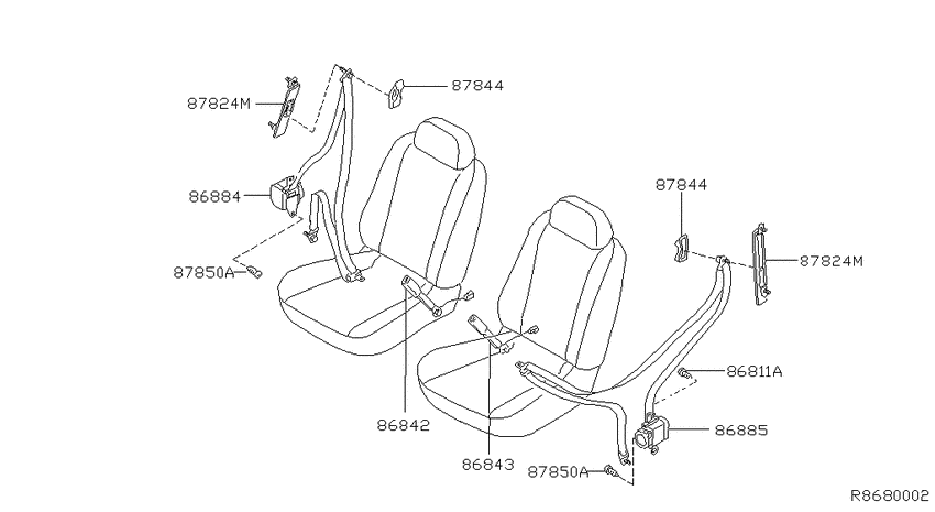 Front seat belt