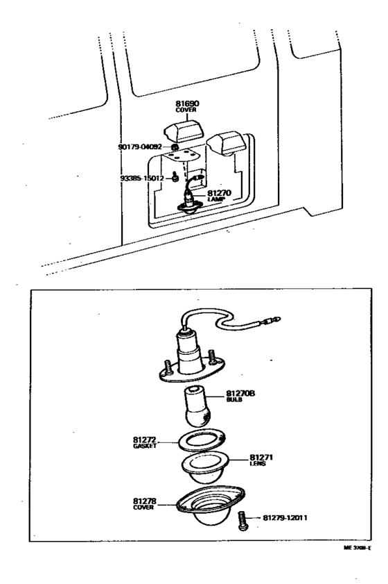 Rear License Plate Lamp for 1976 1980 Toyota LAND CRUISER FJ40 U.S