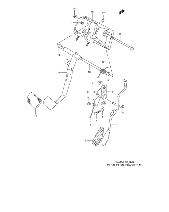 Pedal and pedal bracket