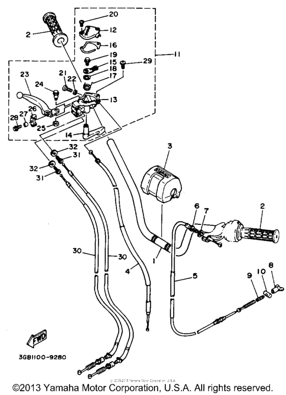Handlebar - cable