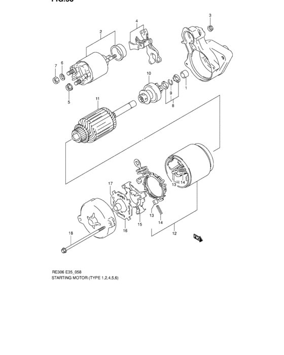 Starting motor