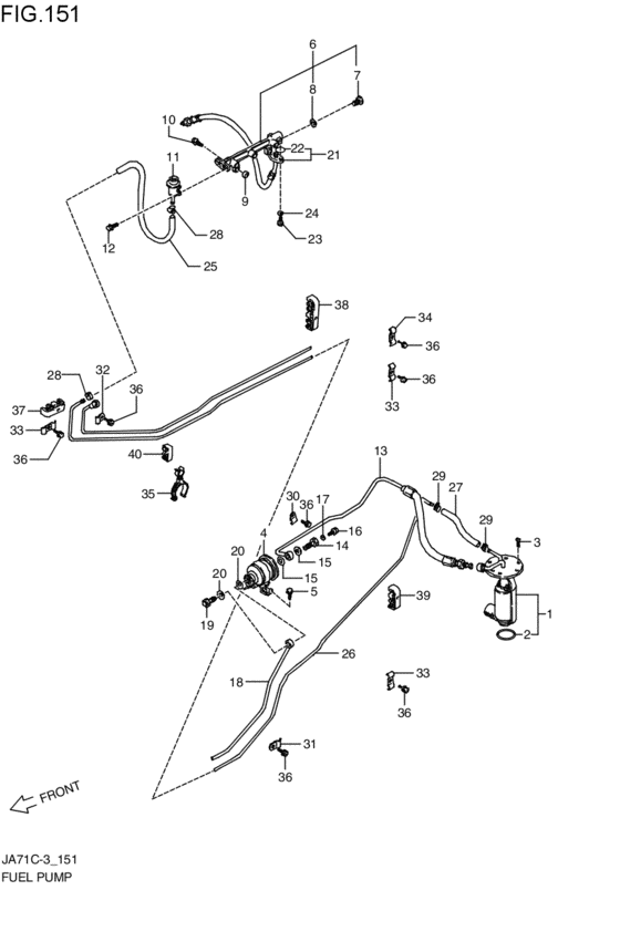 fuel pump for 1987 1989 Suzuki JIMNY JA71V Japan sales region