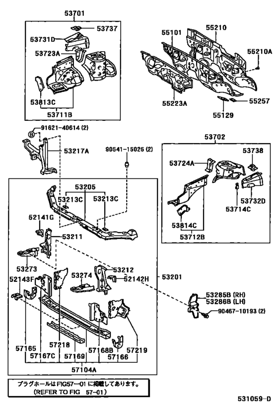 Front Fender Apron & Dash Panel