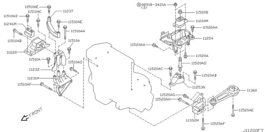 Engine & transmission   mounting