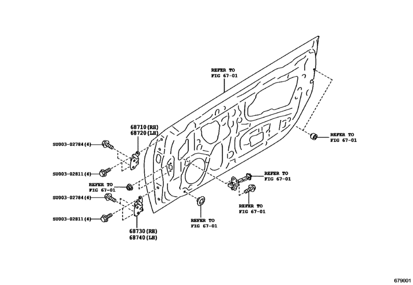 Front Door Window Regulator & Hinge