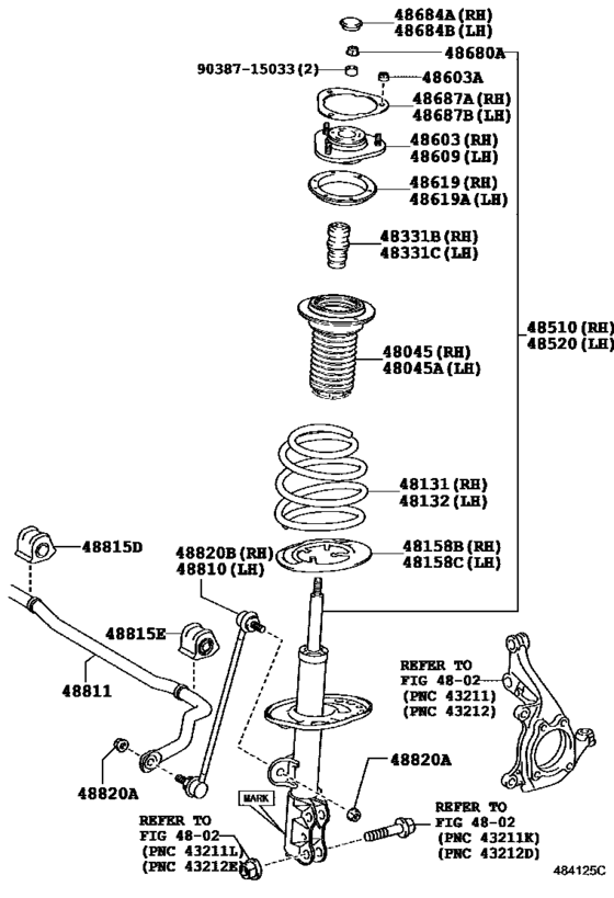 Front Spring & Shock Absorber for 2013 - 2017 Toyota HARRIER ZSU60 ...