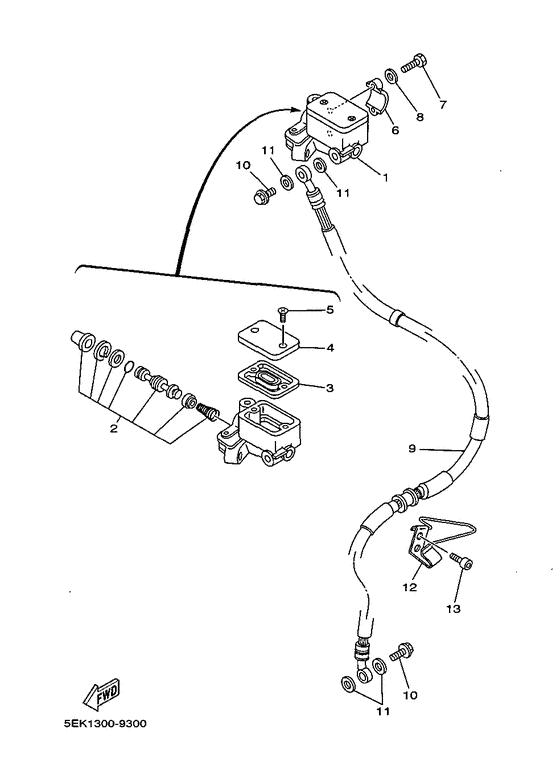 Front master cylinder