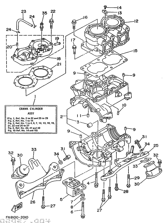 Cylinder. crankcase