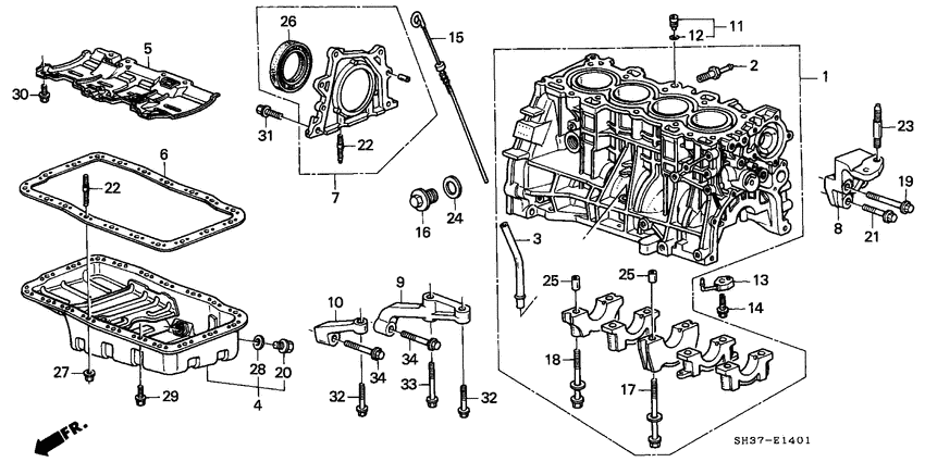 Cylinder block/oil pan