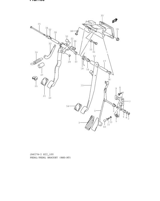 Pedal and pedal bracket