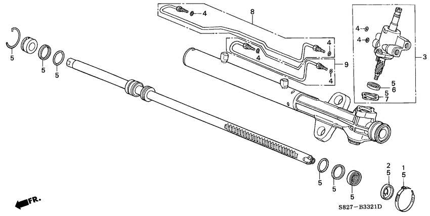 Power steering gear box components