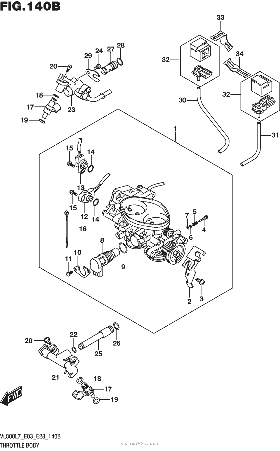Throttle Body (Vl800L7 E28)