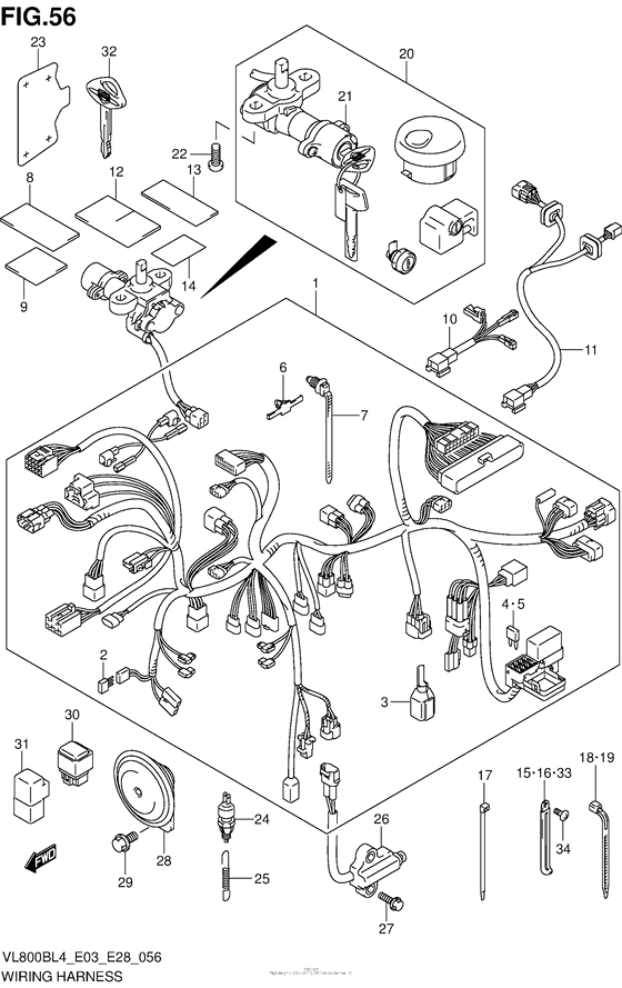 Wiring Harness (Vl800Bl4 E28)