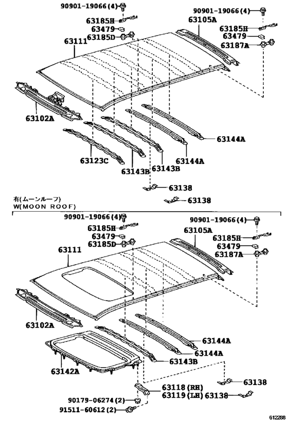 Roof Panel & Back Window Glass