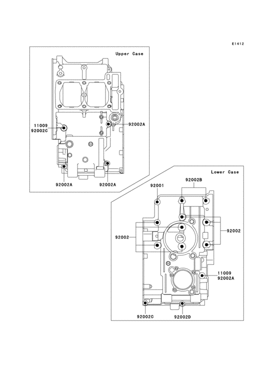 Crankcase bolt pattern