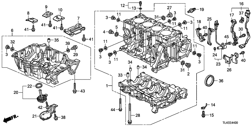 Cylinder block/oil pan