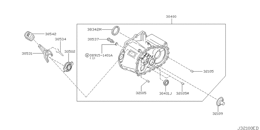 Transmission case & clutch release