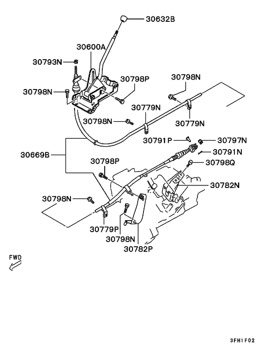 A/t floor shift linkage