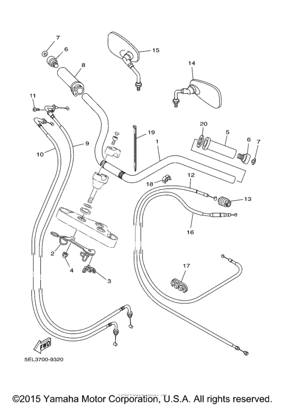Steering handle & cable