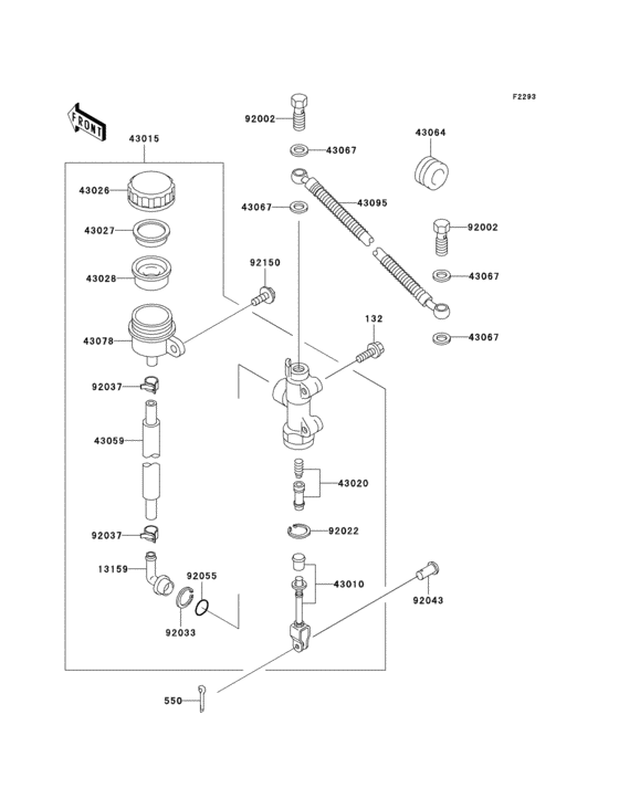 Rear master cylinder