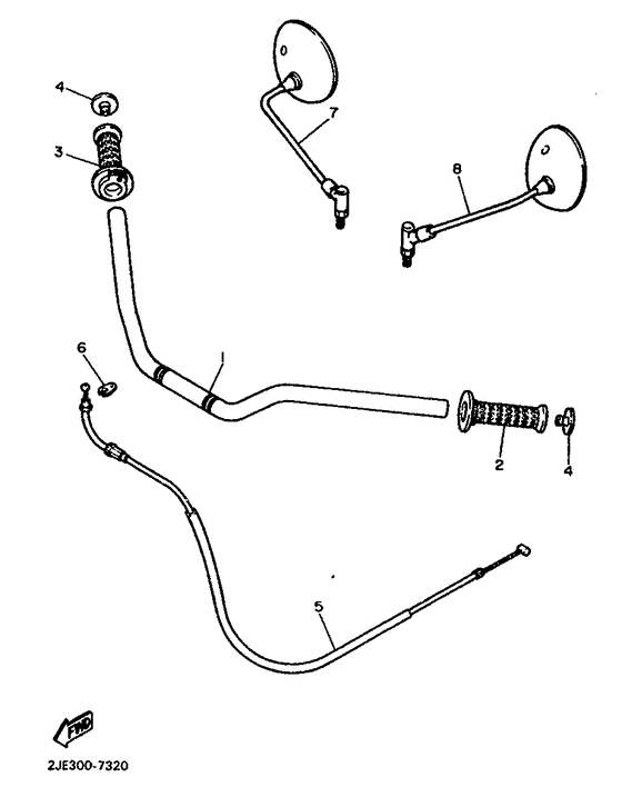 Steering handle & cable