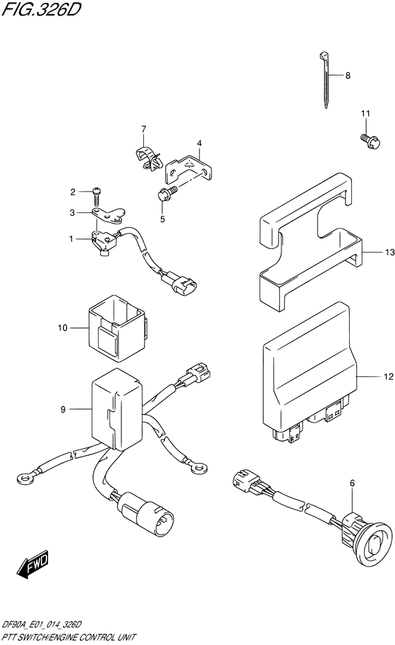 Ptt switch/engine control unit