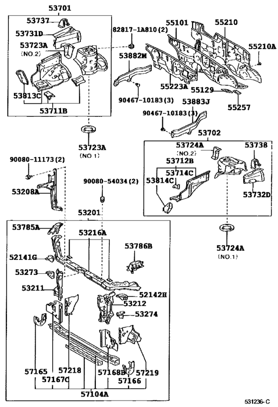 Front Fender Apron & Dash Panel