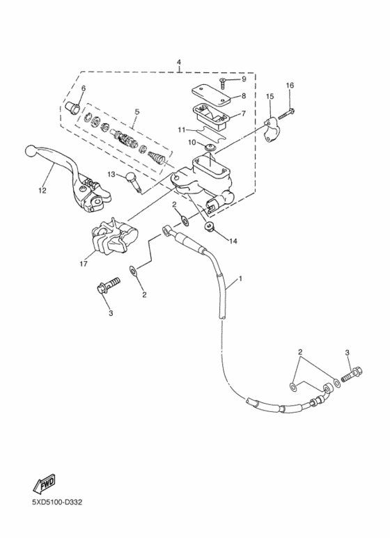 Front master cylinder