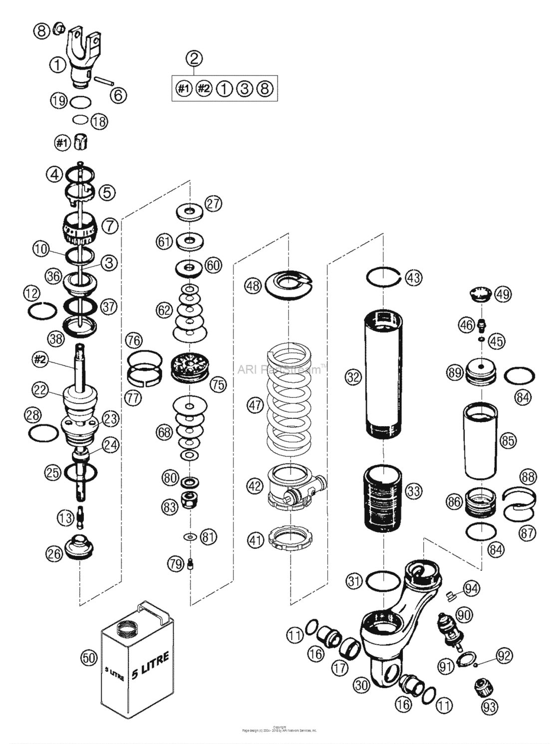 Shock Absorber Wp Disassembled