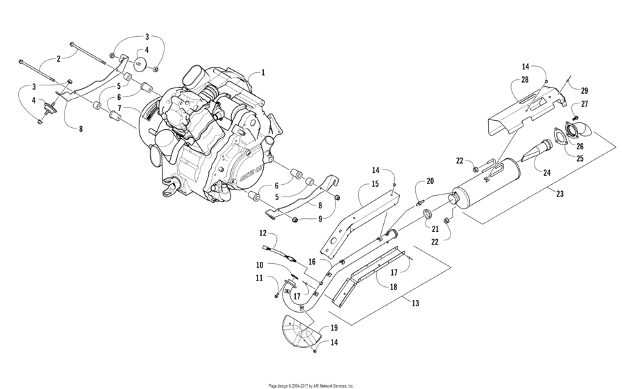 Engine And Exhaust (Ser. # 302246 And Below)