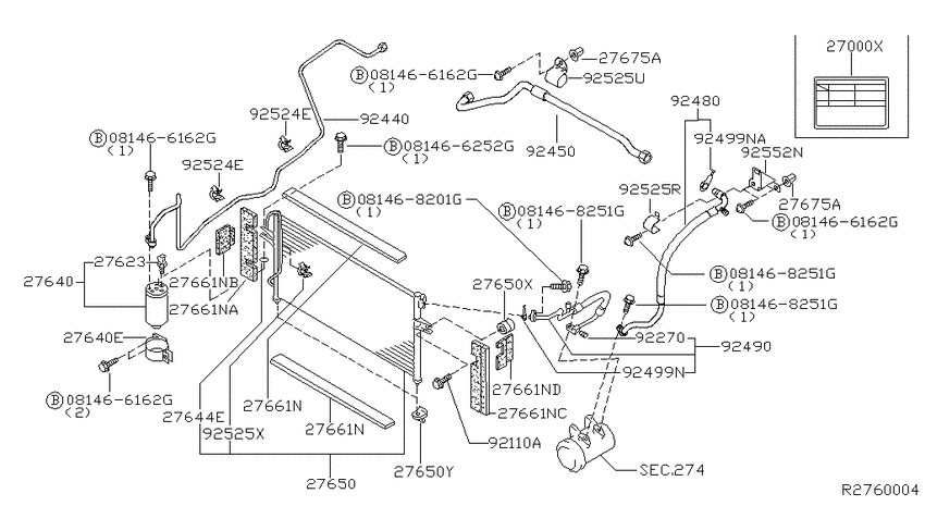 Condensor, liquid tank