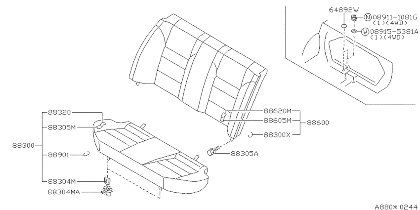 Rear seat