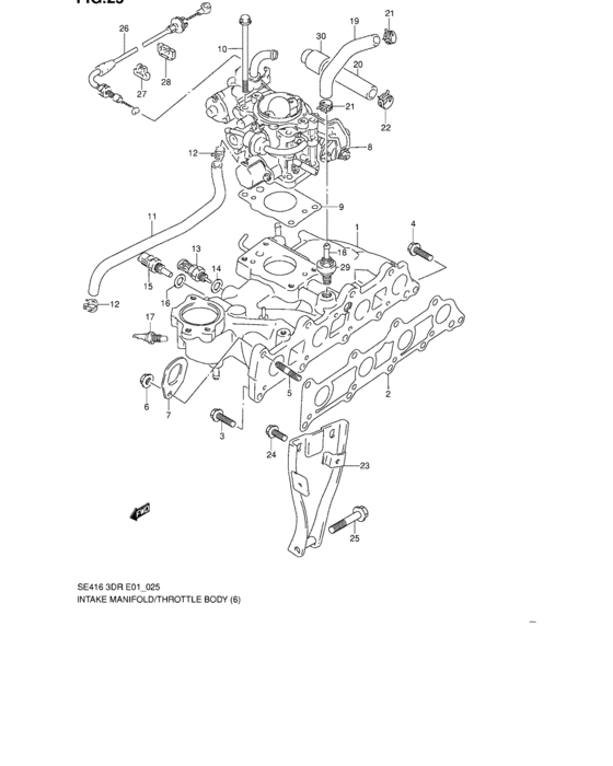 Intake manifold and throttle body