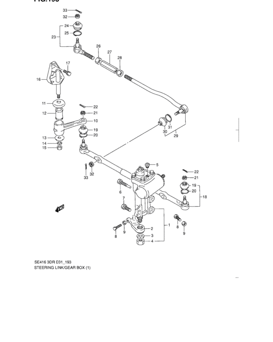 Steering link and gear box