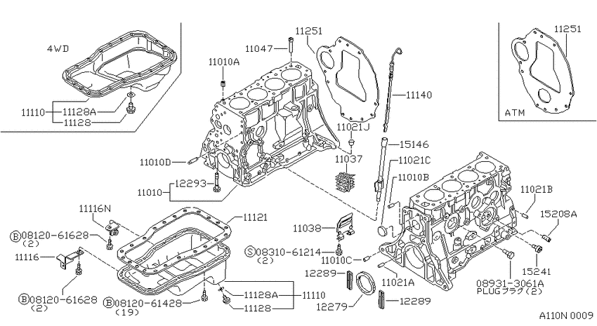 Cylinder block & oil pan