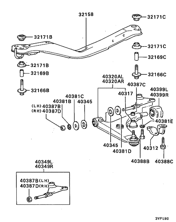 Front susp arm & member