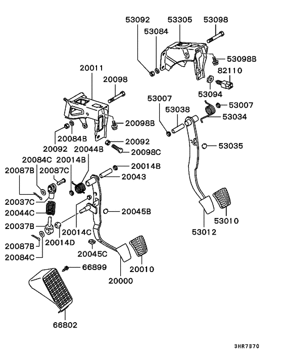 Brake & clutch pedal